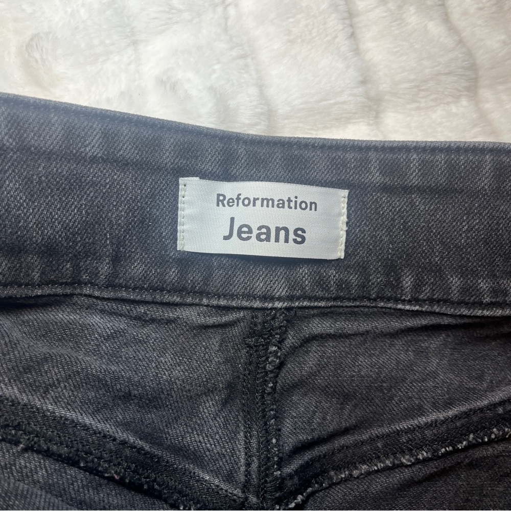 Reformation Kayo High Rise Black Wash Belted Ankle Chic Skinny Jeans SZ 25 - Picture 7 of 16